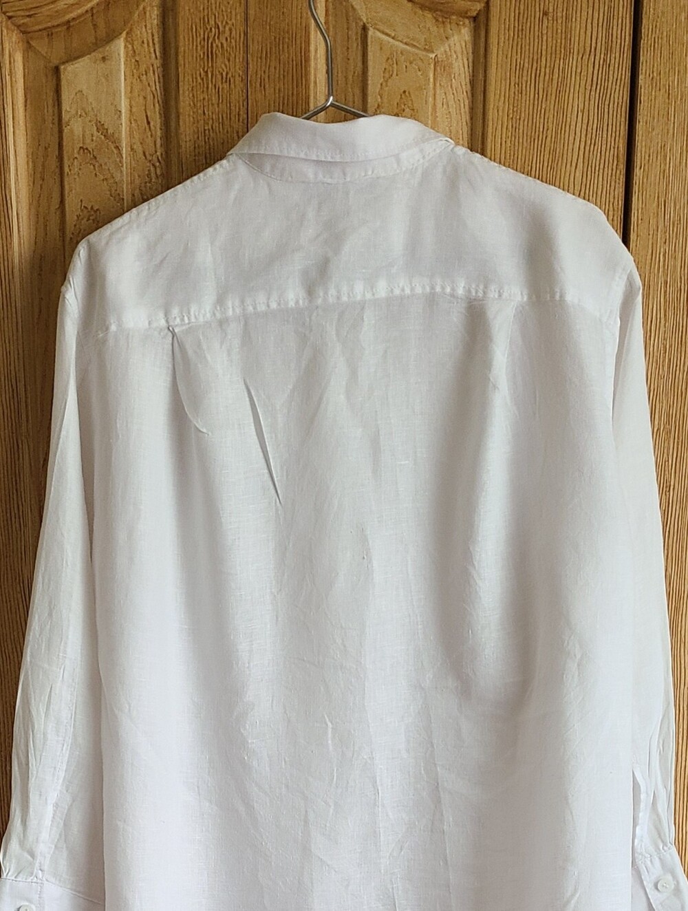 Zara White Linen Button Front Blouse - Picture 5 of 9